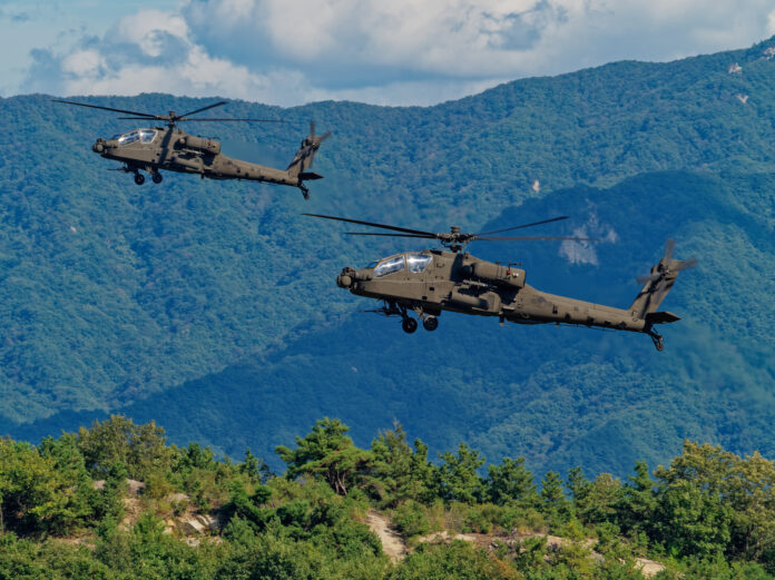 Republic of Korea Army AH-64E Apache attack helicopters