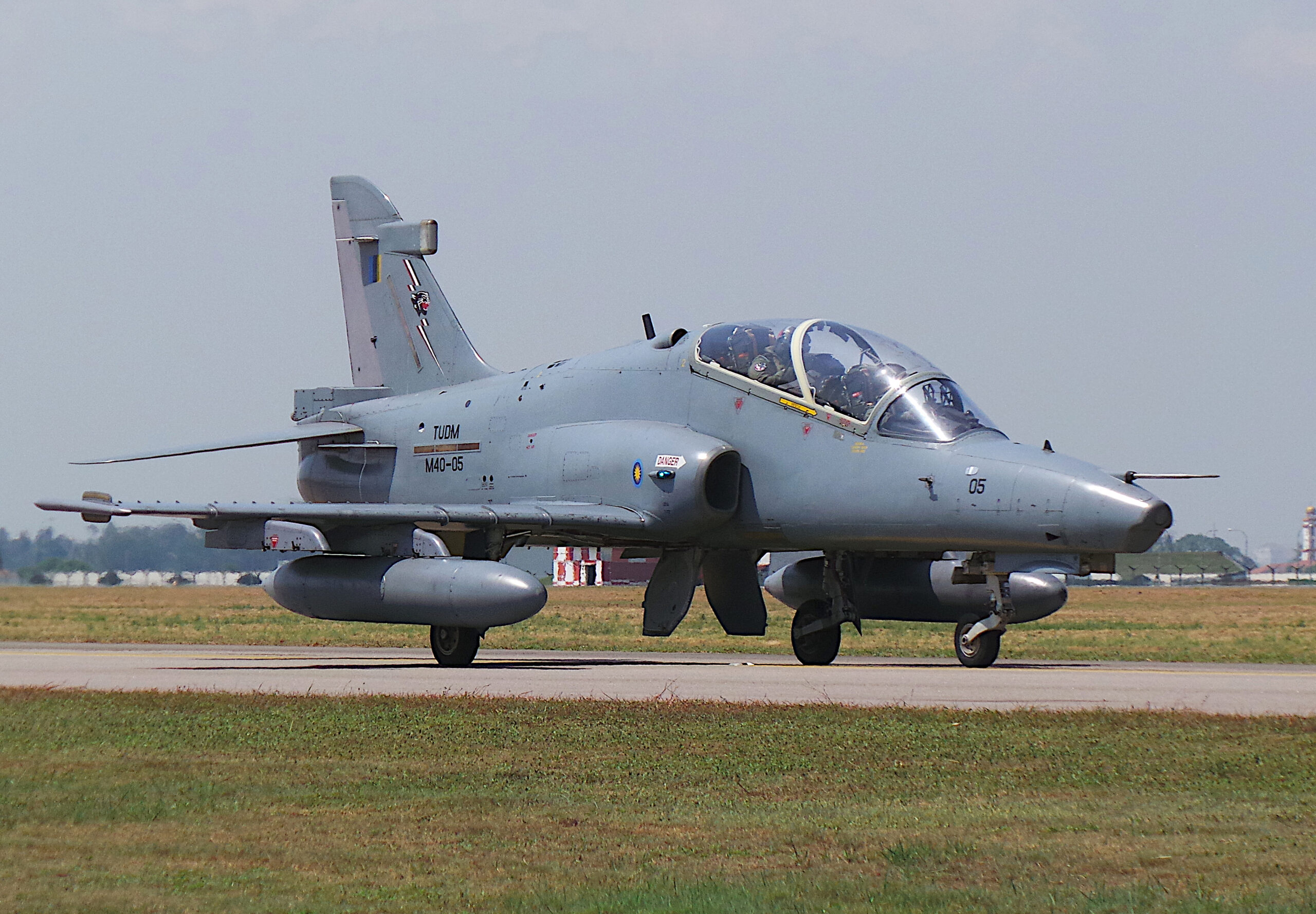 A Royal Malaysian Air Force BAE Hawk 108 fighter trainer