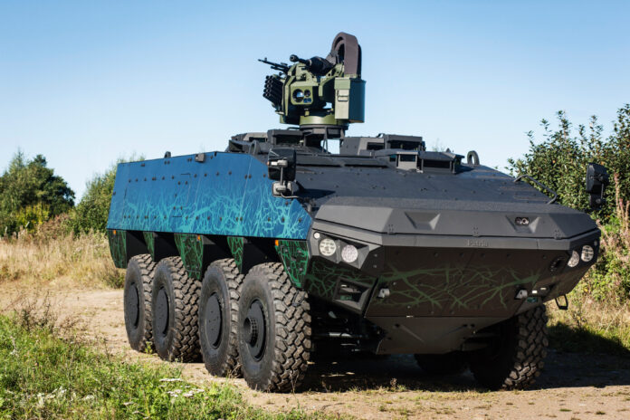 Patria AMV XP 8x8 with Remote Weapon System.