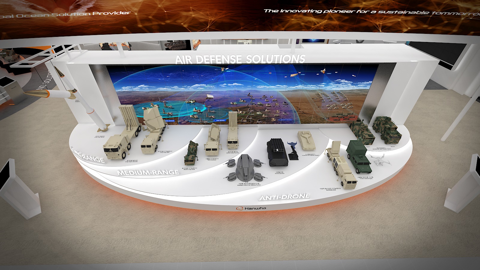 Hanwha's Multi-Layer Defense solution unveiled for the first time at KADEX 2024